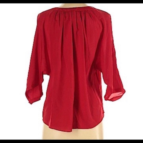 Joie Red Silky Blouse - Picture 2 of 5